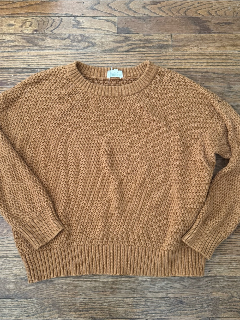 Pact Cotton Honeycomb Knit Sweater in Marsala M EUC